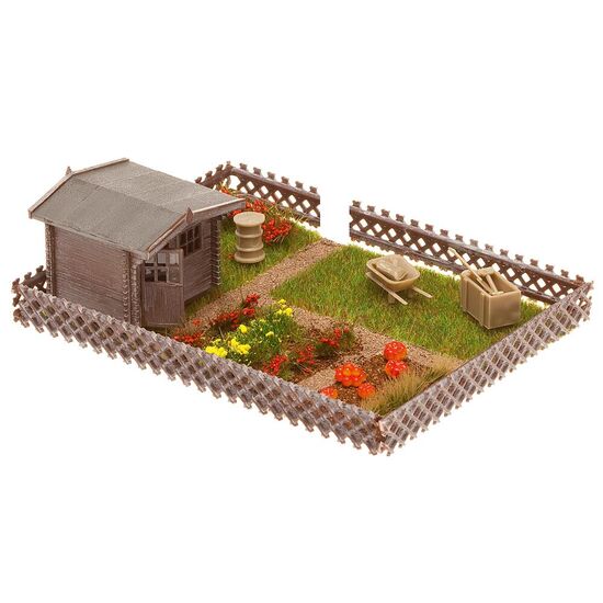 Jardin ouvrier avec petite maison de jardin, 2 image