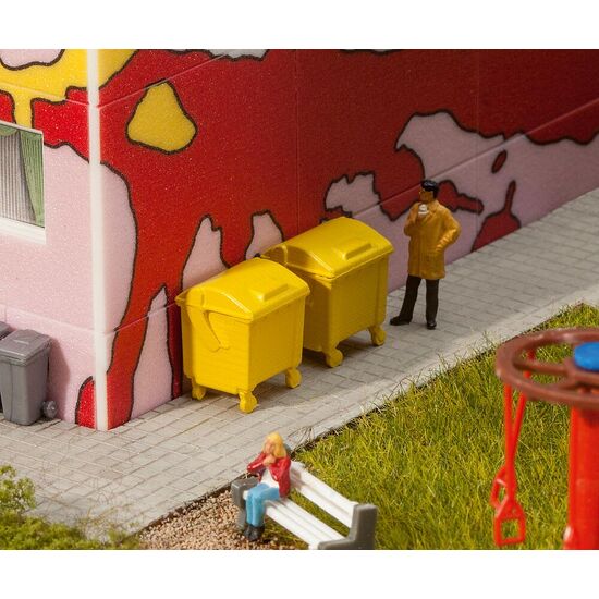 2 poubelles jaunes