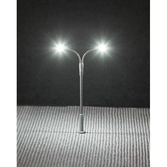 Éclairage public LED Fouet double bras blanc froid, 3 image