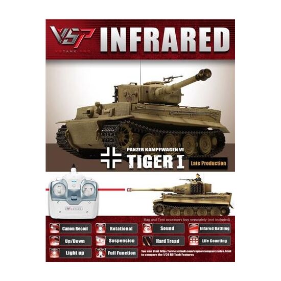 German Tiger I Late Prod. - 2.4G desert
