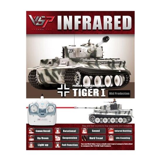 German Tiger I Mid Prod. - 2.4G Winter camouflage