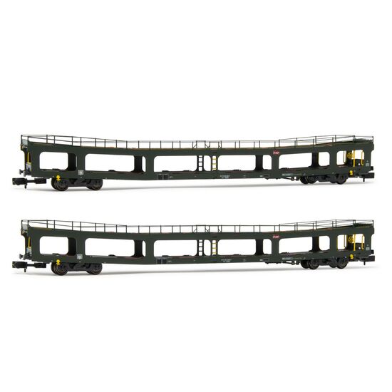 SNCF 2 Wagon de transport de voitures DD DEV 66 DEV vert Ep VI, 2 image