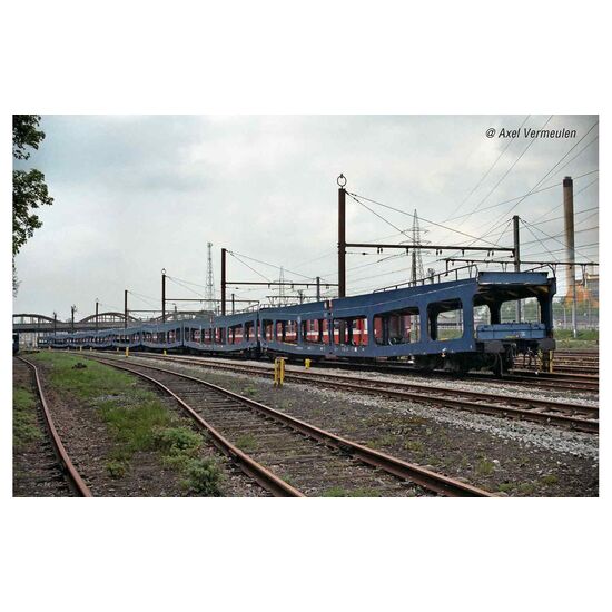 SNCB 2 Wagon de transport de voitures DD DEV 66 DEV bleu Ep VI, 2 image