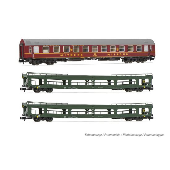 DR Coffret de 3 voitures voyageurs OSShD type B Spree-Alpen-Express Coffret 2 vert/rouge 1x WR + 2x, 2 image
