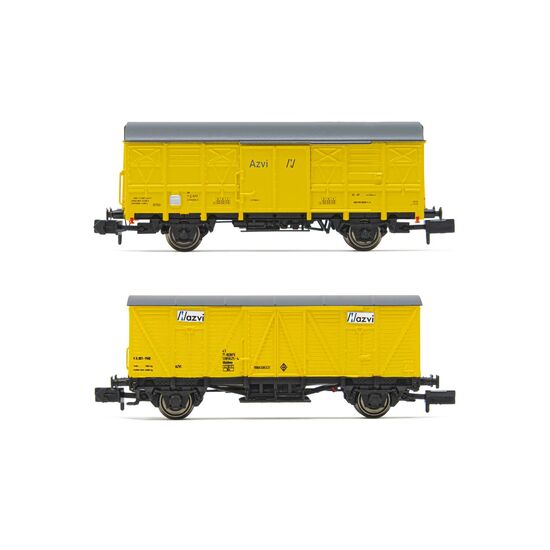 AZVI 2 gedeckte Güterwagen gelb J2 + J3 Ep.V-VI, 2 image