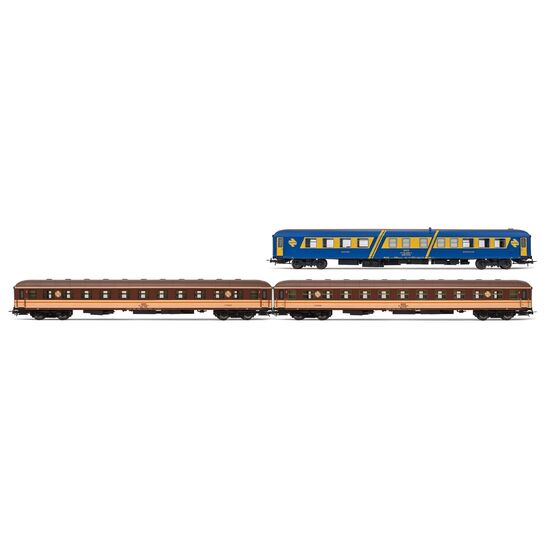 RENFE  3-teil. Set Costa Brava  blau Speisewagen + 2x Liegewagen in Estrella  Ep. IV, 2 image