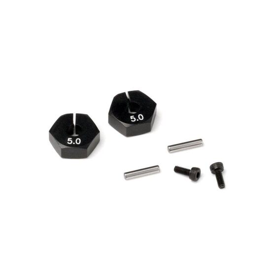 HEX WHEEL HUB 5.0mm (BLACK/2pcs)