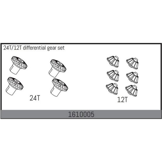 24T/12T differential gear set