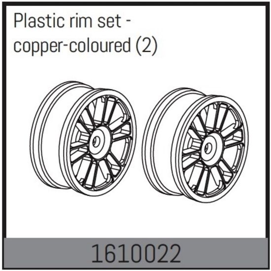 Plastic rim set - copper-coloured (2)