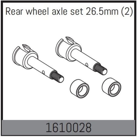 Rear wheel axle set 26.5mm (2)