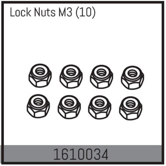 Lock Nuts M3 (10)