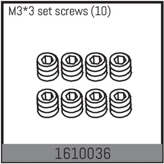 M3*3 set screws (10)