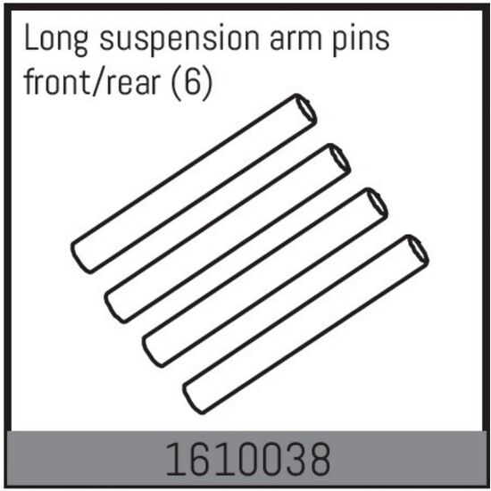Long suspension arm pins front/rear (6)