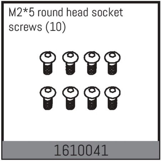 M2*5 round head socket screws (10)
