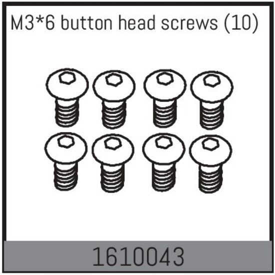 M3*6 button head screws (10)