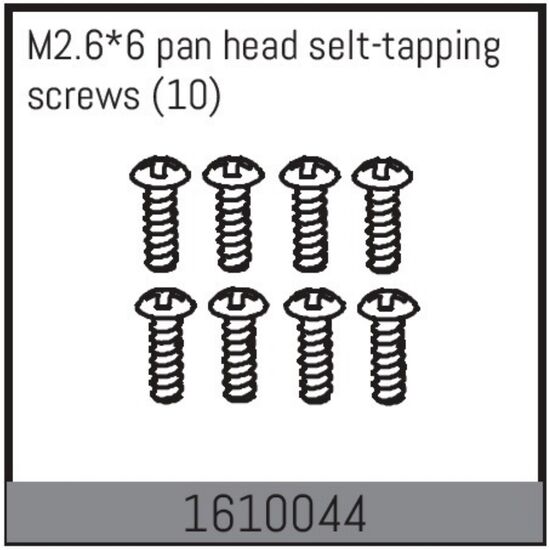 M2.6*6 pan head selt-tapping screws (10)