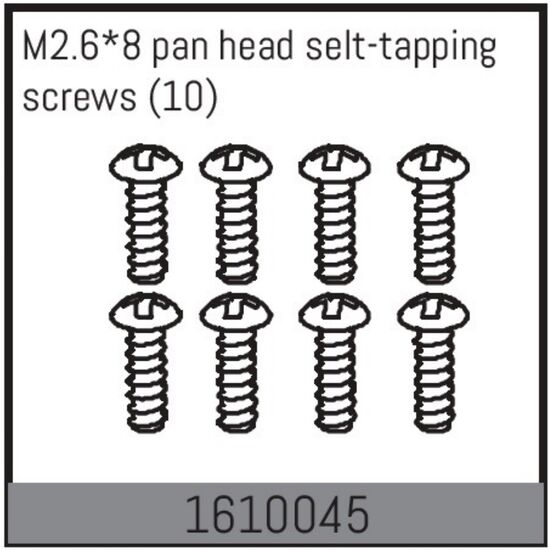 M2.6*8 pan head selt-tapping screws (10)