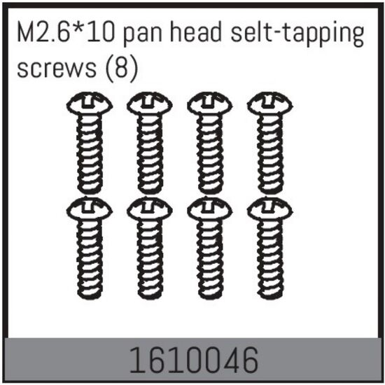 M2.6*10 pan head selt-tapping screws (8)
