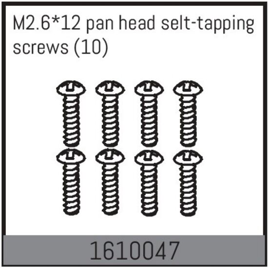 M2.6*12 pan head selt-tapping screws (10)