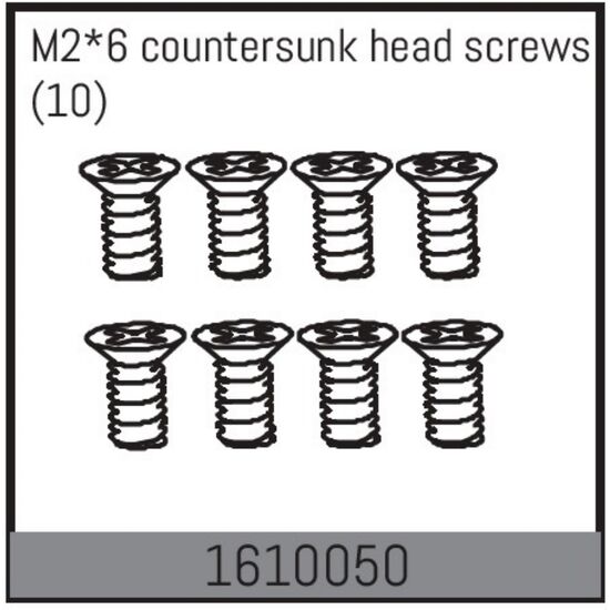 M2*6 countersunk head screws (10)