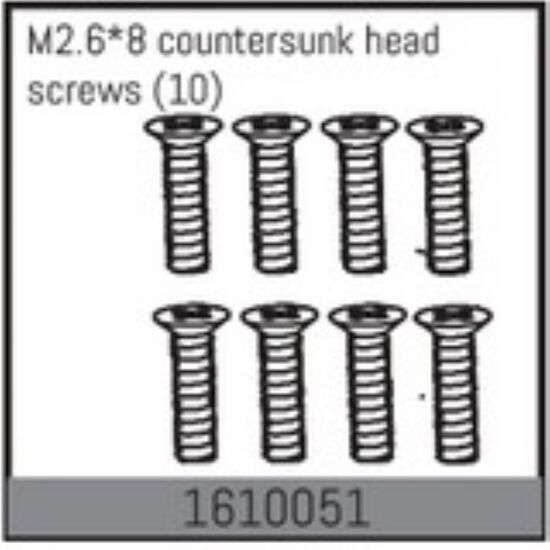 M2.6*8 countersunk head screws (10)