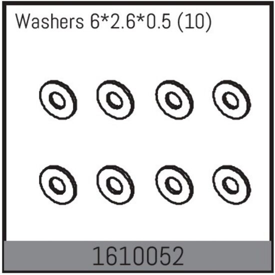 Washers 6*2.6*0.5 (10)