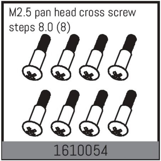 M2.5 pan head cross screw steps 8.0 (8)