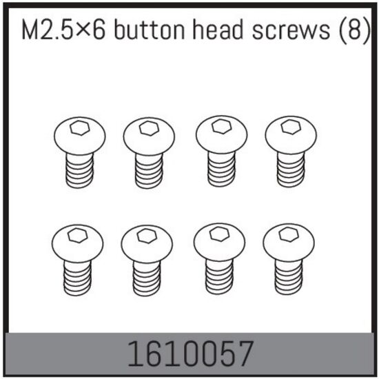 M2.5×6 button head screws (8)