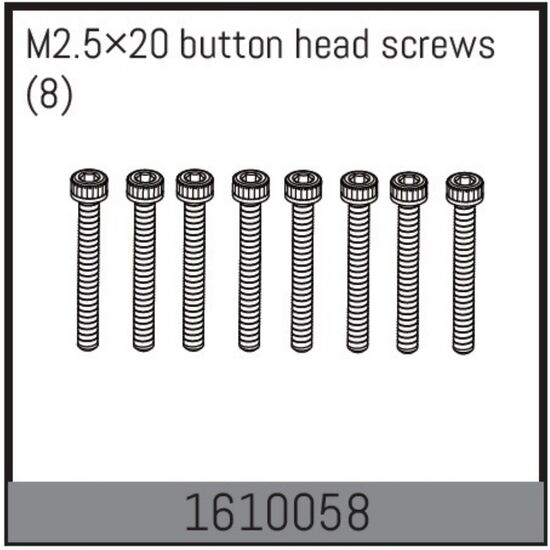M2.5×20 button head screws (8)