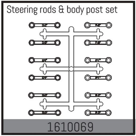 Steering rods & body post set