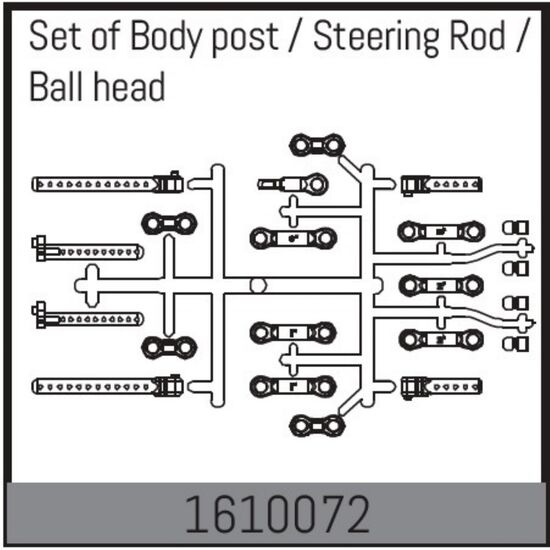 Upper suspension arm set front/rear