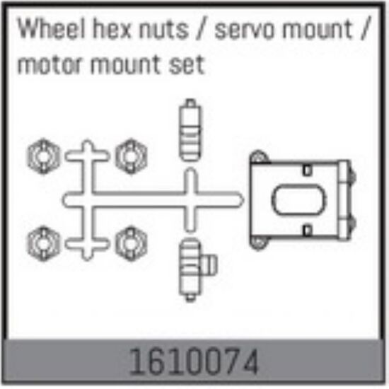 Wheel hex nuts / servo mount / motor mount set