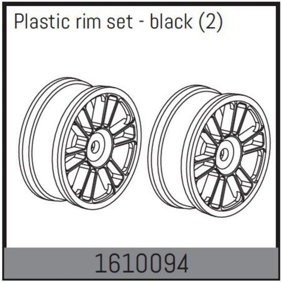 Plastic rim set - black (2)
