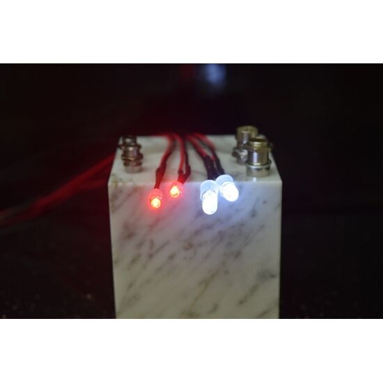 LED mis en blanc/rouge avec support en aluminium, 3 image