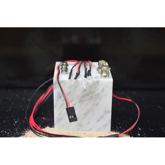 LED mis en blanc/rouge avec support en aluminium, 2 image