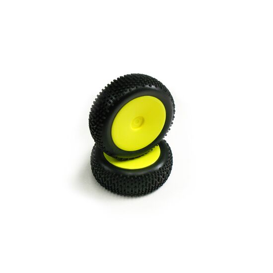GT14B Neon Yellow Standard Pre-Glued Front Tire  14676
