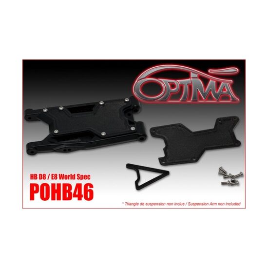 Plaques de triangles inférieur arrière pour HB Racing D8 / E8 World Spec, 2 image