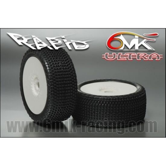 RAPID Tyres in 0/18 compound glued on rims (Pair)