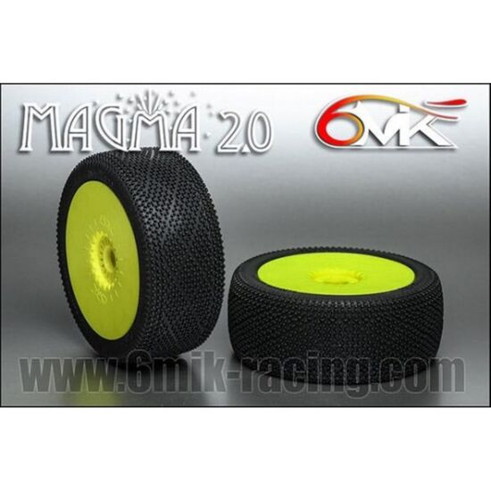 Pneus MAGMA 2.0 gomme 21/40 sur ULTRA jaune (paire collée)