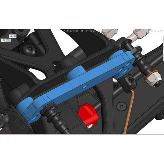 D418 Front Shock Tower Set V2, 2 image
