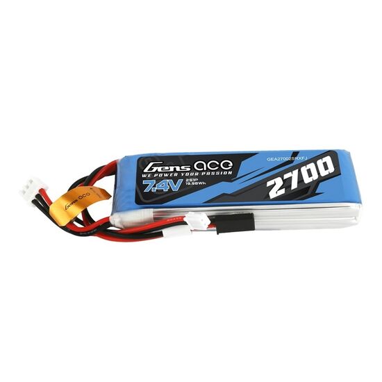 Gens Ace Lipo 2700mAh 7.4V RX 2S1P Futaba