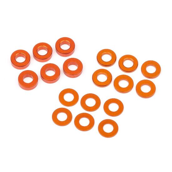 WASHER SET 3X6MM (0.5MM/1.0MM/2.0MM/ORANGE/6PCS)