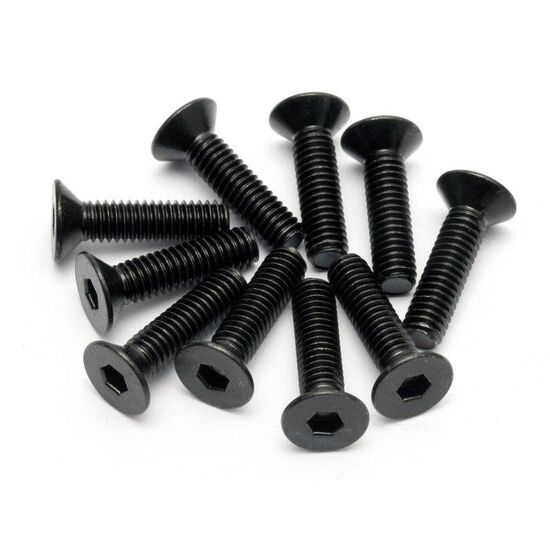 Flat head screw m4x15mm (hex socket/10pcs)