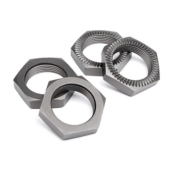 BAJA 5B 2.0 - MUTTER 24mm (GUNMETAL/4Stk)