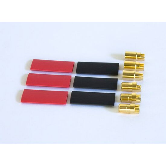 Gold Plug 6mm 3pairs male/female