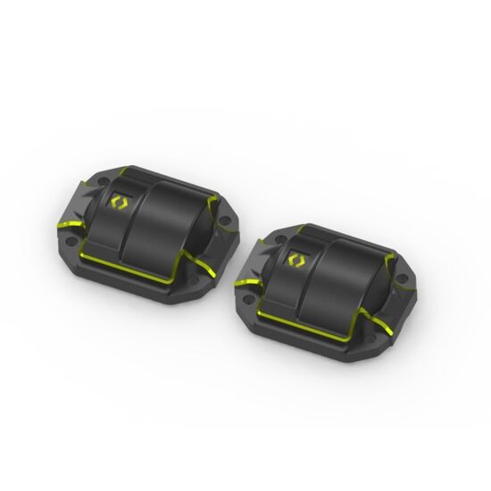 Couvercle de différentiel en laiton (noir/2pcs)