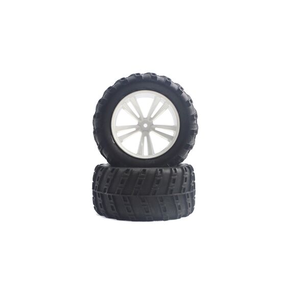 Kompletträder Monster Truck 1:10 (Weisse Felgen/2Stk)