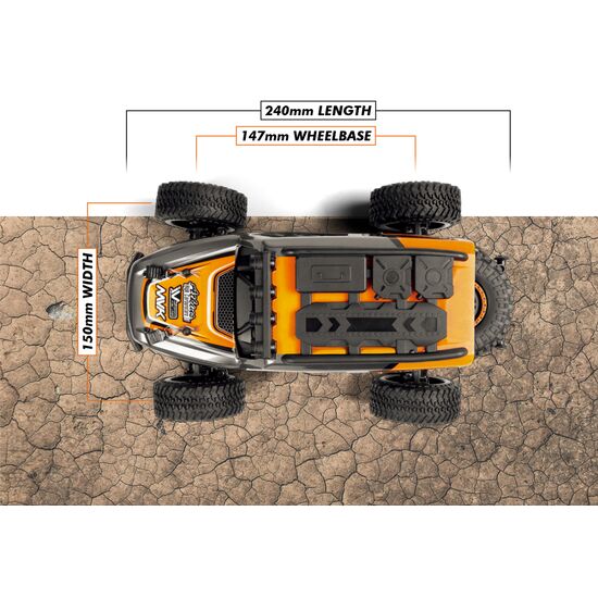 Maverick Doha 1/20 4WD Elektro Truck - Orange (Ready to run), 9 image