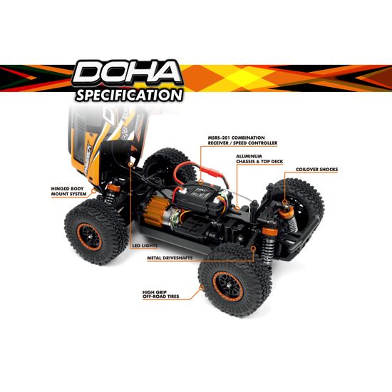 Maverick Doha 1/20 4WD Elektro Truck - Orange (Ready to run), 12 image