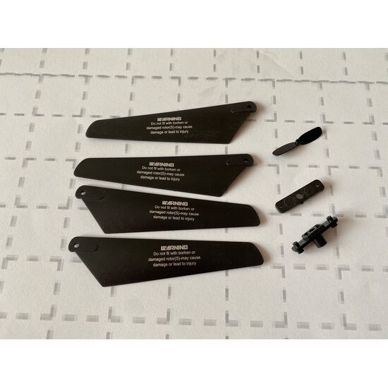 Rotorblätter(4)+ Heckrotor+ Aufnahme 9500